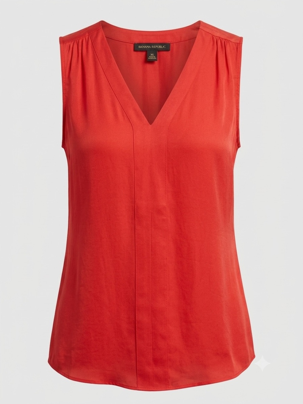 Banana Republic Red V-Neck Sleeveless Top